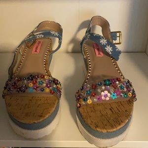 Betsey Johnson denim sandals